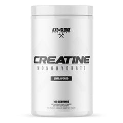 Axe & Sledge Basics Creatine unflavored powder showing pure creatine monohydrate benefits