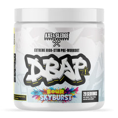 Axe & Sledge DBAP extreme energy visual for focused, high-intensity workouts.