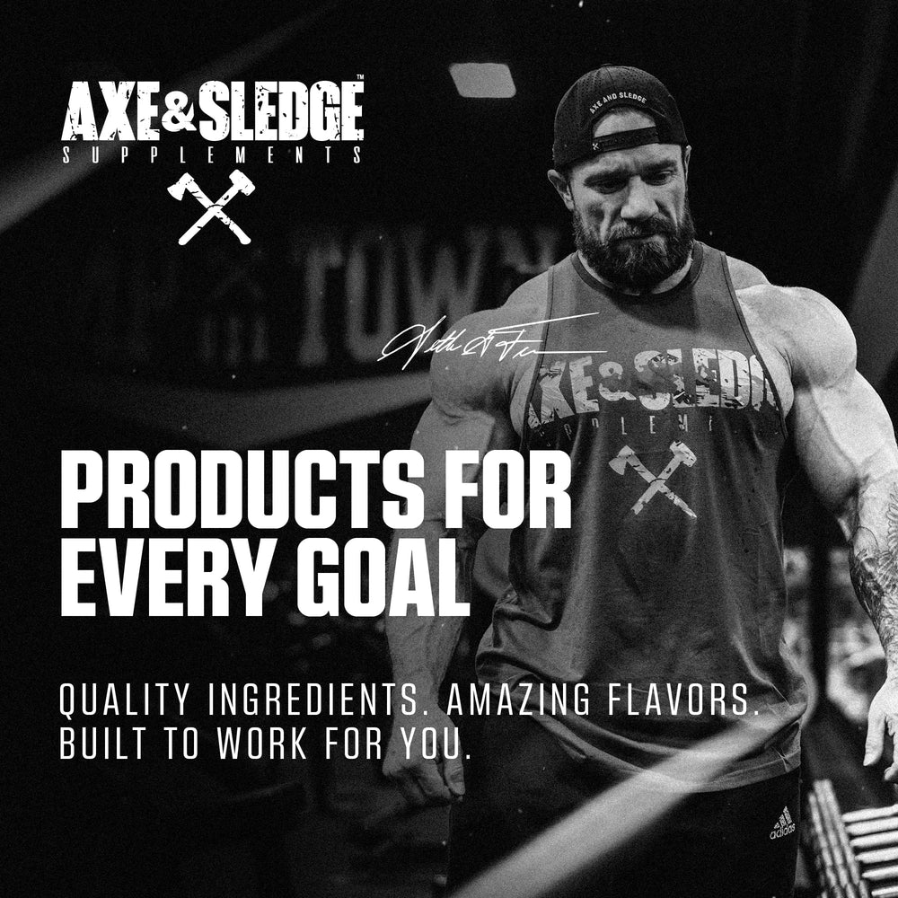 Axe & Sledge HWMF bottle side view in a gym bag setting.