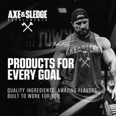 Axe & Sledge HWMF bottle side view in a gym bag setting.