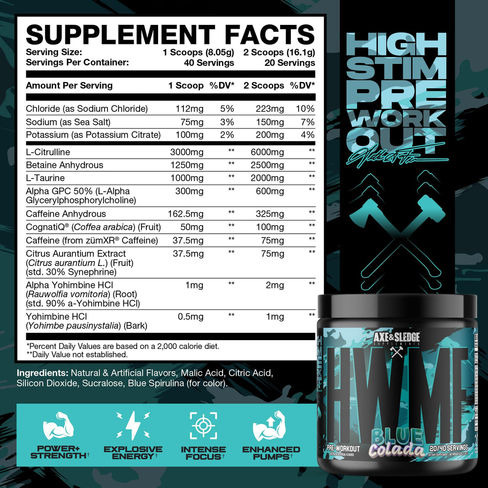 Axe & Sledge HWMF scoop-visual showing precise serving for consistent energy.