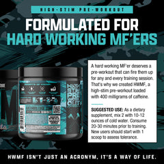 Axe & Sledge HWMF shaker with blue Colada mix ready to drink.