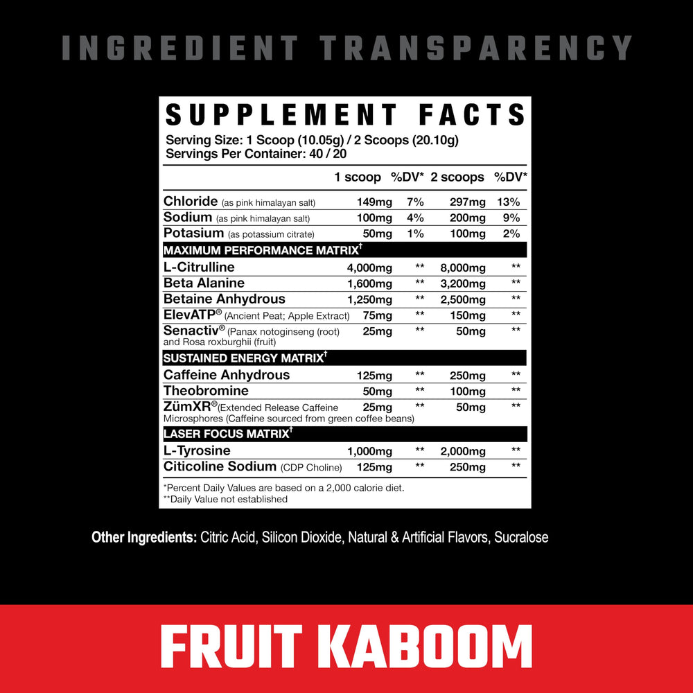 Axe & Sledge Intake with Citrulline pump visual for enhanced blood flow