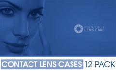 Standard size screw-top lens case for contact lenses, green