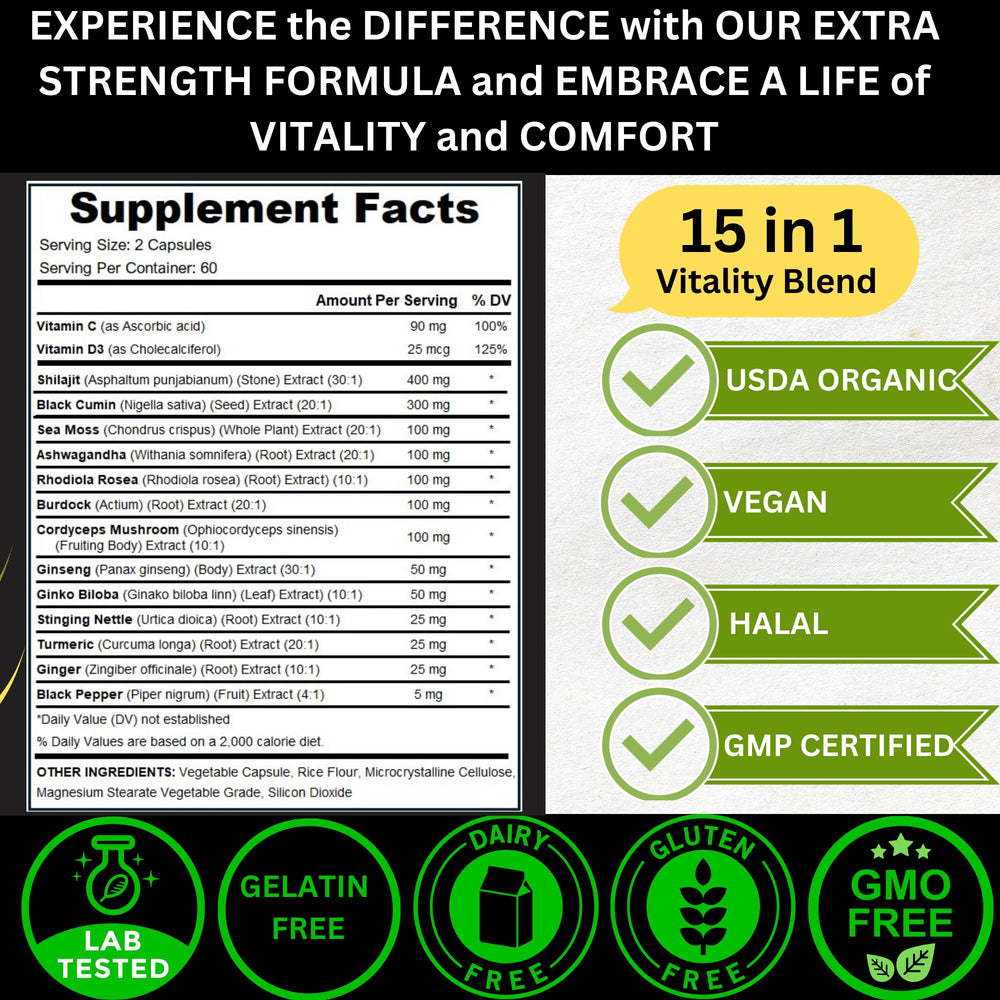 AyBet Shilajit capsules with Black Seed Oil