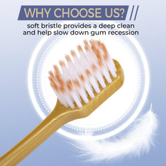 Medium-head adult toothbrush showcasing ergonomic design