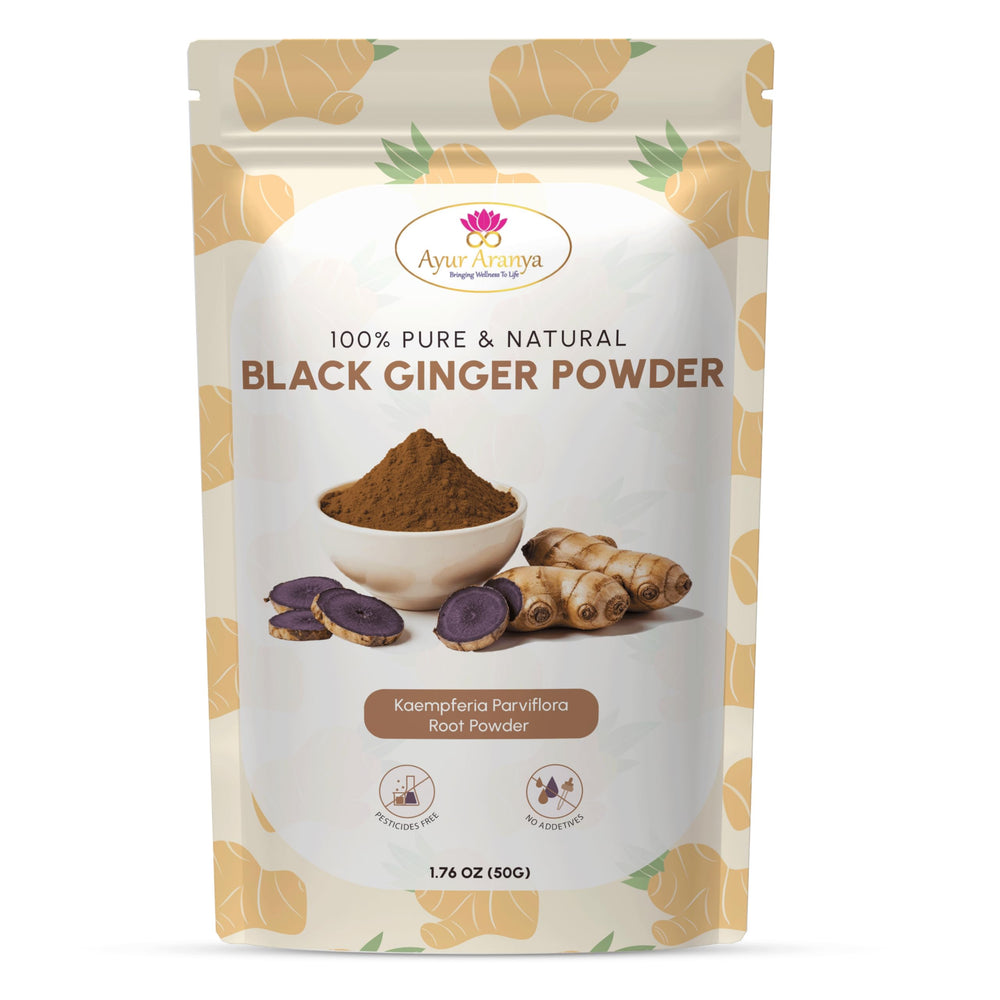 Ayur Aranya Black Ginger Powder 50g packaging front label