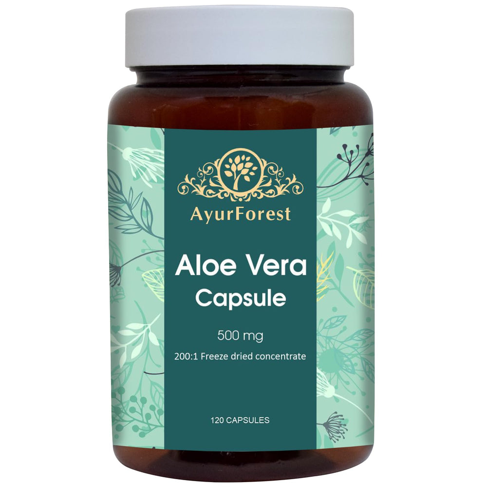 Ayurforest Aloe Vera Capsule bottle front view