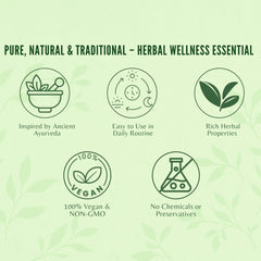 Punarnava powder being poured from a scoop