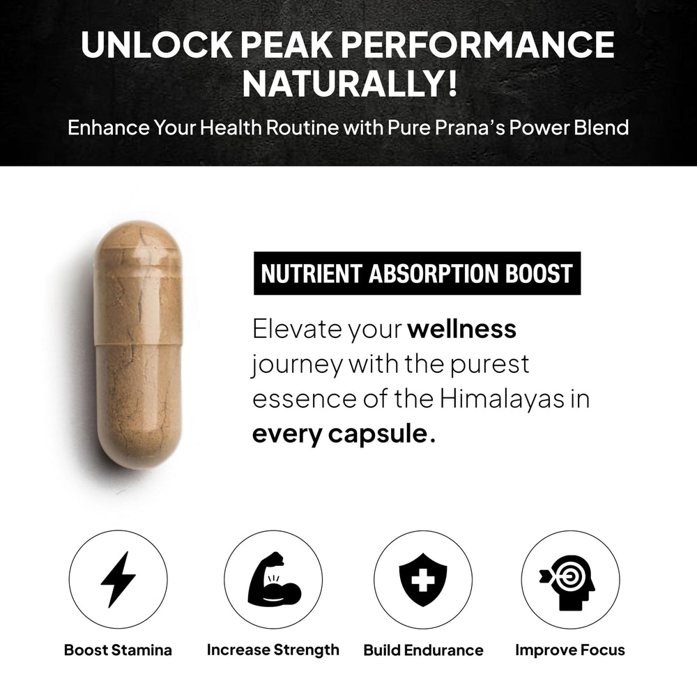 Ayurvedic blend of Gokshura, Safed Musli, Shilajit, and Ashwagandha