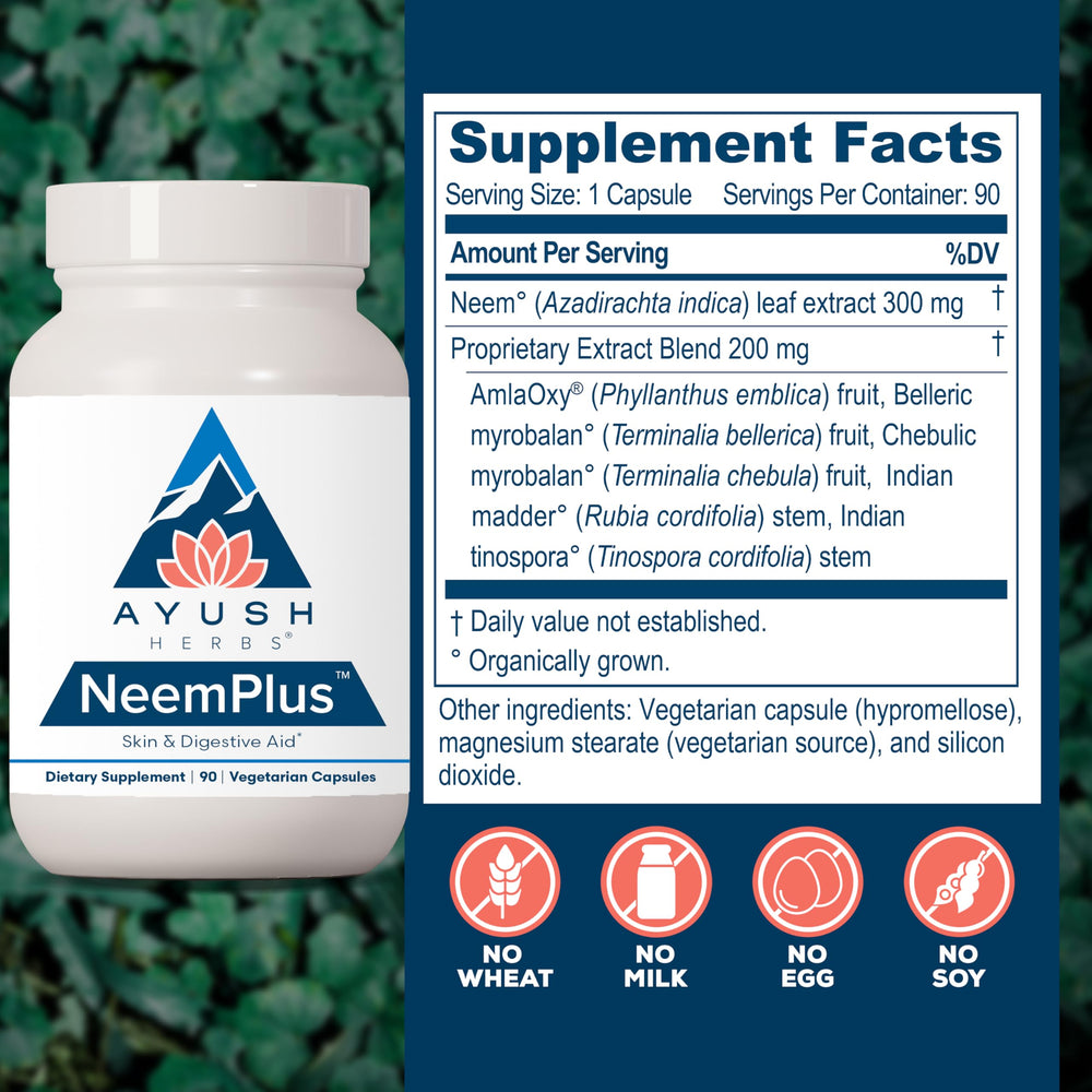 Neem Plus digestion and gut health concept