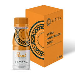 Azteca Health Organic Energy Shot Lemon 2oz bottle front view