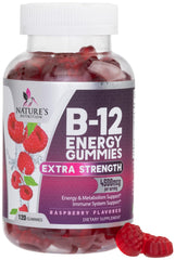 B-12 Energy Gummies bottle with berry flavor label