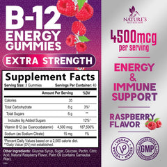Close-up of glossy berry-flavored B-12 gummies