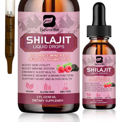 B BEWORTHS Shilajit Resin Drops bottle and packaging