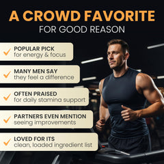 B Life Men’s Testo energy-boost image emphasizes daytime vitality.