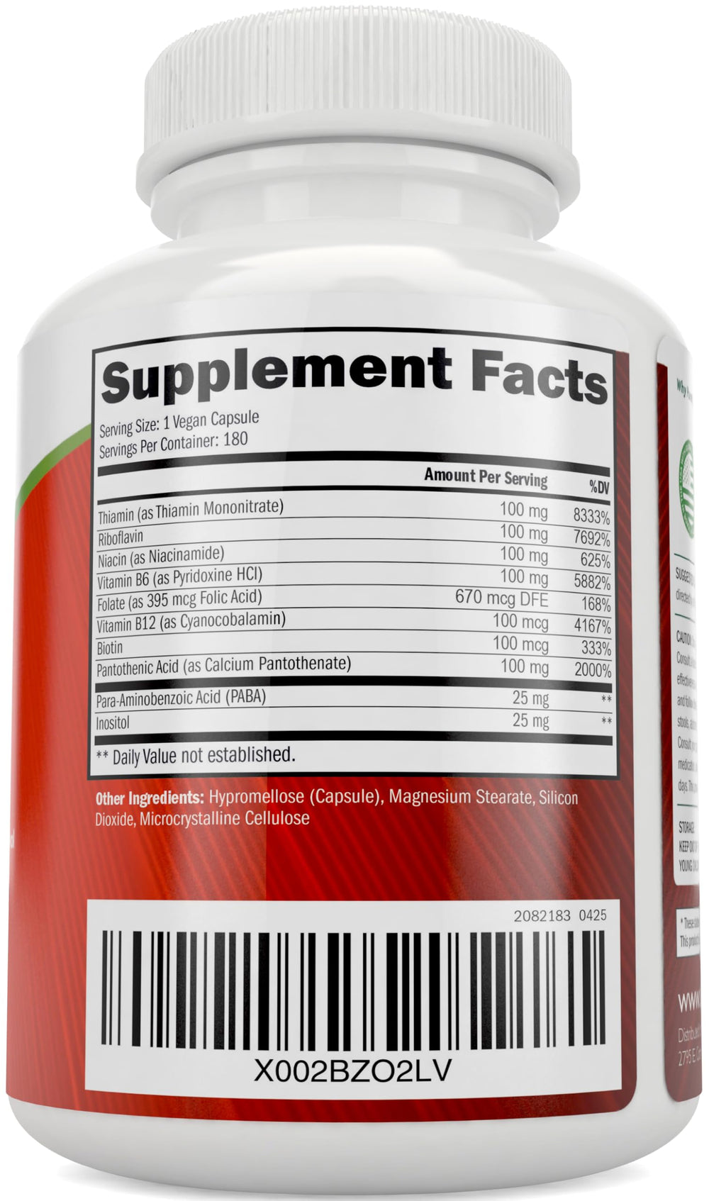 B100 Complex bottle labeled Made in USA and non-GMO