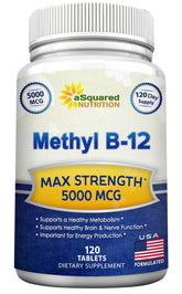 Vitamin B12 5000 mcg methylcobalamin tablets – 120 count