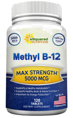 Vitamin B12 5000 mcg methylcobalamin tablets – 120 count