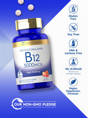Berry-flavored fast-dissolve B12 tablets