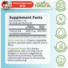 Vegan Vitamin B12 liquid supplement branding