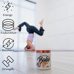 Powder being mixed into a shaker for preparation