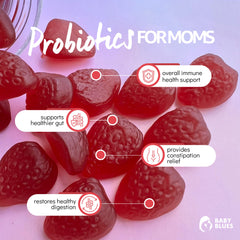Graphic showing digestive, immune, and vaginal health benefits