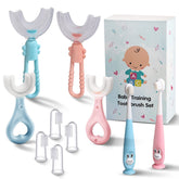 Baby Toddler Toothbrush Set – 10 in 1 with soft finger and U-shaped brushes