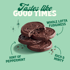 Back to Nature Fudge Mint Cookies package on shelf showcasing six-pack value.