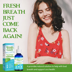 Drops dissolving in water for mouthwash