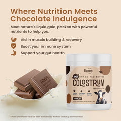 Graphic highlighting 4000mg colostrum, probiotics and immunoglobulins