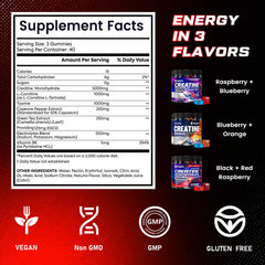 Bageto Creatine Monohydrate Gummies bottle with 120 gummies