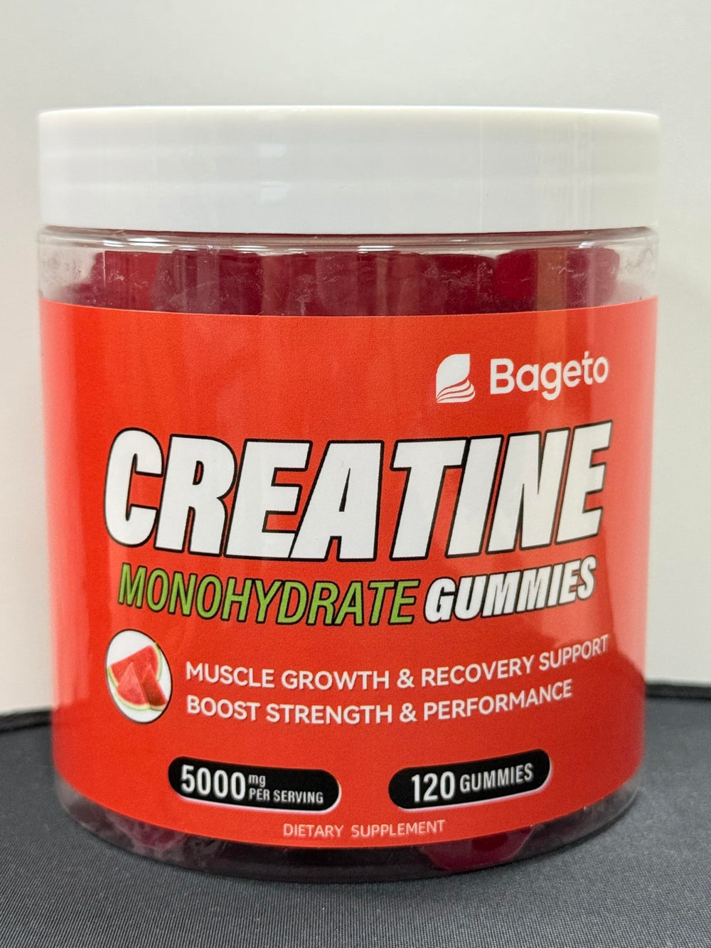 Nutrition facts for Bageto Creatine Monohydrate Gummies