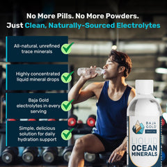 Natural electrolytes from seawater in liquid form