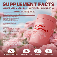 Label highlighting prebiotics and lactobacillus