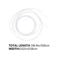Transparent half-frame glasses with repair string cord