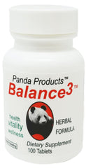 Balance 3 Panda Products herbal formula bottle label