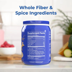 Close-up of Balance of Nature powder texture highlighting natural whole-food ingredients