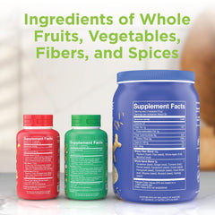 Close-up of Balance of Nature Fruits supplement ingredients