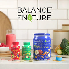 Close-up of Balance of Nature ingredients list on packaging