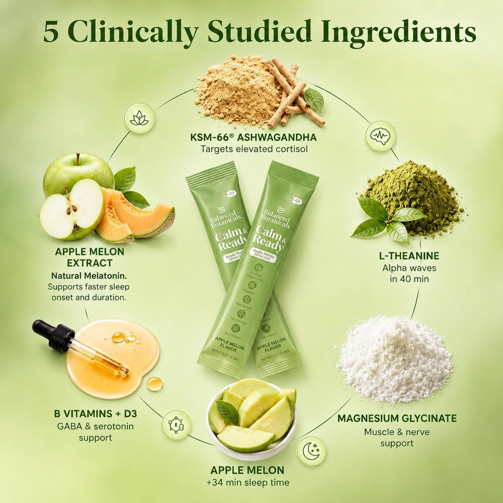 Balanced Botanicals packets in hand showing single-serve convenience and portability