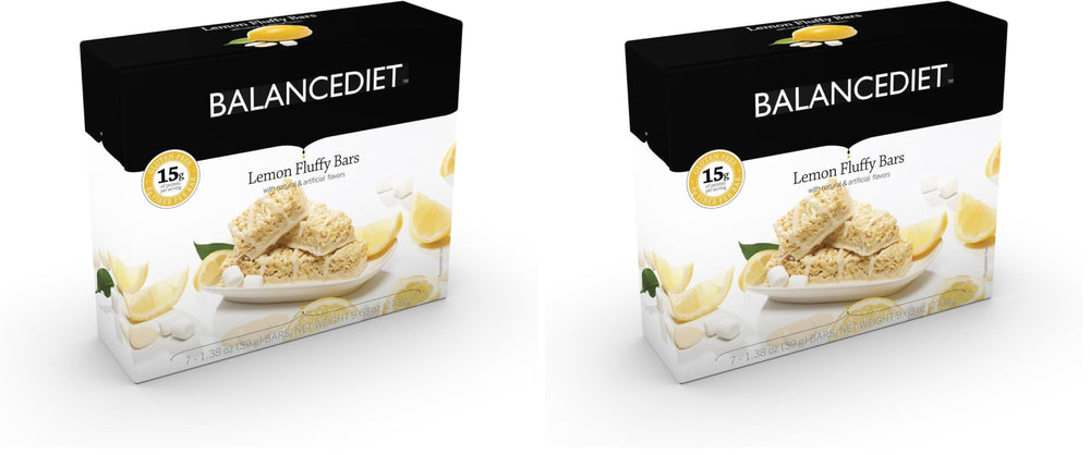 BalanceDiet Lemon Fluffy bar pack-2 ready for on-the-go high-protein snacking.