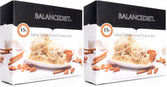 BalanceDiet salted-toffee-pretzel bar box front highlighting premium low-carb snacking
