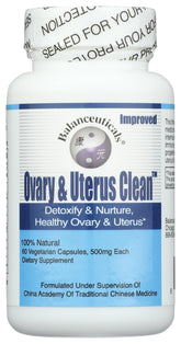 Bottle label for Balanceuticals Ovary & Uterus Clean 60-count