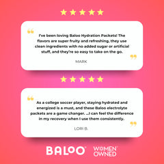 Baloo grapefruit label highlights minerals for balanced hydration support.