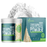 BAMBOEARTH fluoride-free toothpaste powder hero image with zero-waste packaging