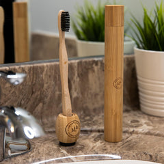 Toothbrush kit ready for travel with case