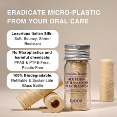 Close-up of silk floss spool showing biodegradable silk