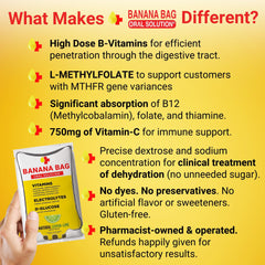 Banana Bag packets in a daily routine setup for energy and focus