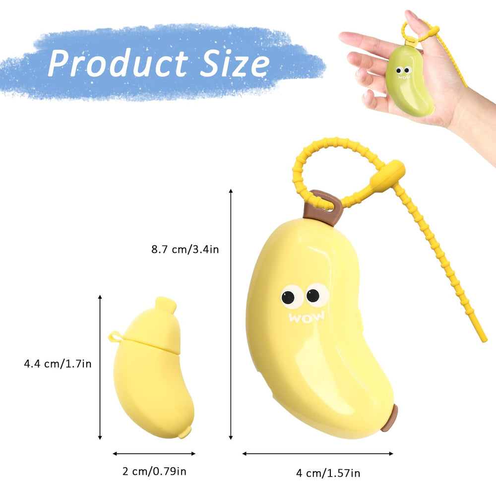 Yellow banana toothbrush cover with lanyard